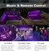 Led Interior Car Lights, Controller Led Lights for Cars, Multicolor Music Underglow Lighting Kits with Wireless Control and Sound Active Function,...