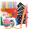 ANTIKE 12 Colors Washable Acrylic Markers Paint Pens Set with 104 Stencils,Acrylic Paint Pens for Rock Painting,Metal,Plastic,Ceramic,Canvas,Wood,...
