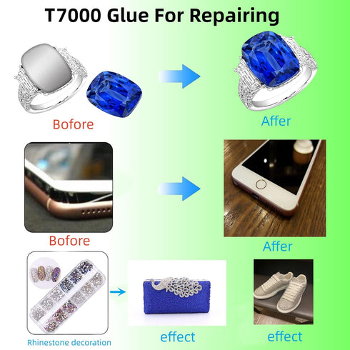 T-7000 15ml Super, Glass,Fabric,Craft, Adhesive,Puzzle, Glue Suitable for Repair Multipurpose High Performance Industrial Glue Semi Fluid Black Ad...