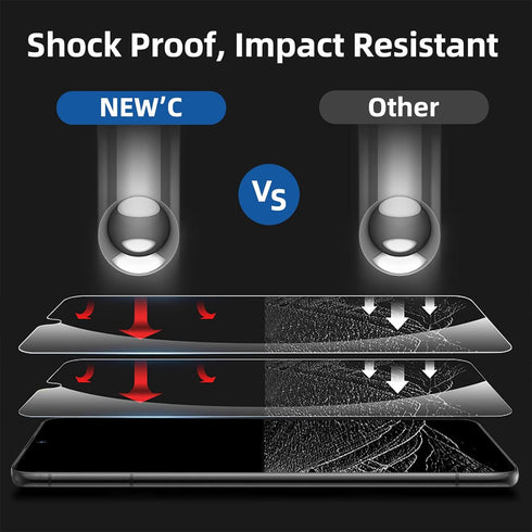NEW'C [3 Pack Designed for Samsung Galaxy A03 / A03s Screen Protector Tempered Glass, Case Friendly Anti Scratch Bubble Free Ultra Resistant...