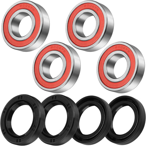 Front Wheel Hub Bearings Seals for Honda Recon 250 TRX250 1997-2022 Rancher 350 2x4 2000-2006 TRX200 1990-1997, OEM# 91053-HC4-003 91053-HC4-000 9...