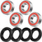 Front Wheel Hub Bearings Seals for Honda Recon 250 TRX250 1997-2022 Rancher 350 2x4 2000-2006 TRX200 1990-1997, OEM# 91053-HC4-003 91053-HC4-000 9...