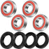 Front Wheel Hub Bearings Seals for Honda Recon 250 TRX250 1997-2022 Rancher 350 2x4 2000-2006 TRX200 1990-1997, OEM# 91053-HC4-003 91053-HC4-000 9...