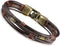 Jstyle Mens Vintage Leather Wrist Band Brown Rope Bracelet Bangle...
