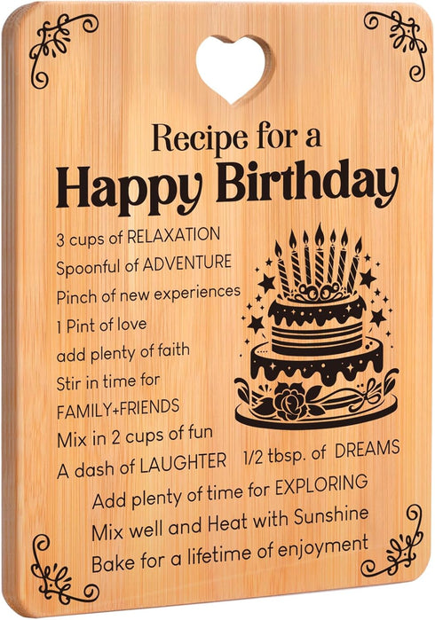 Birthday Gifts for Women - Bamboo Cutting Board Gifts, Best Friend Birthday Gifts for Women, Happy Birthday Gifts for Women, Women Birthday Gifts,...