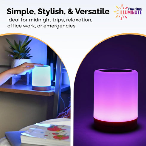 LED Night Light Touch Lamp - Recharge Glow Cordless Rechargeable Lamp | Night Light for Adults and Baby Night Lights for Nursery | Mini Lamp...