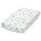 Organic Muslin Changing Pad Cover - Fitted Baby Changing Mat, Soft and Breathable, Eucalyptus Leaves, 16”x32”...
