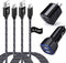 USB Type C Charger Fast Charging for Moto One 5G/5G UW/5G Ace/5G UW Ace/G Stylus/G Play/G Power/G6/G7 Power/Z4, Dual USB Wall Charger USB C Cable ...