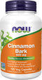 NOW Supplements, Cinnamon Bark 600 mg, Non-GMO Project Verified, Healthy Glucose Metabolism*, 120 Veg Capsules...