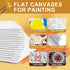 ESRICH 4x4IN Small Canvases for Painting, 24 Pack Mini Canvas Boards Cotton Painting Canvas Primed Acid Free Mini Blank Canvas Panels for Oil Pain...