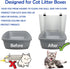 3 Pack Large Size Cat Litter Box Pee Shields, Easy Cleaning Frosted High Side Litter Box Splash Guard Cat Pee Shields for Open Top Litter Pan...