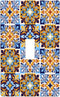 Mexican Talavera Tiles Single Toggle Light Switch Plate Cover Decor Wall Plate Cover For Home Bedroom Kitchen Decorative 4.5 * 2.76 Inches Standar...