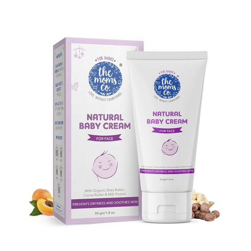 The Moms Co. Baby Cream for Face, Baby Moisturizer Cream with Shea Butter and Organic Jojoba Oil, Gentle Baby Skincare (50 gm)...