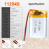 3.7V 1300mAh 112840 Lipo Battery Rechargeable Lithium Polymer ion Battery Pack with JST Connector...