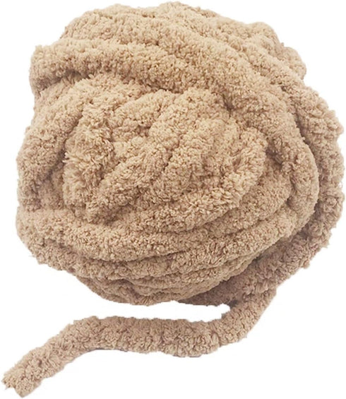 Chunky Yarn for Arm Knitting Blanket Beige Chunky Chenille Yarn...