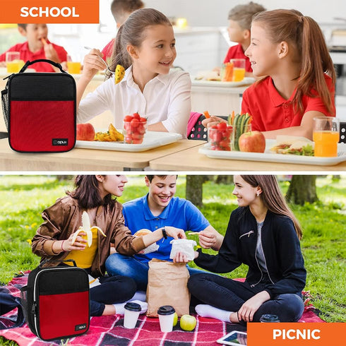 opux Premium Insulated Lunch Box, Soft School Lunch Bag for Kids Boys Girls, Leakproof Small Lunch Pail Men Women Work, Reusable Compact Cooler To...