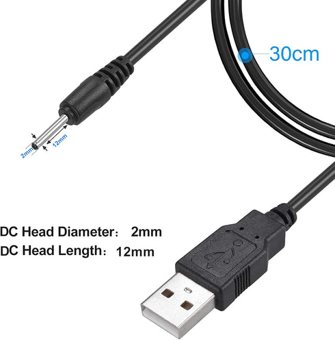 2pcs USB DC Charger Charge Charging Cable for Mini S530 Smallest Invisible Wireless Bluetooth Earbuds Earphones Headphones Headset and Bluetooth S...
