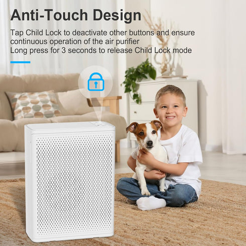 P400 Air Purifier Replacement Filters,Three-in-One Nylon Pre-Filter,True HEPA Filter,High-Efficiency Carbon Filter,P400-RF,White....