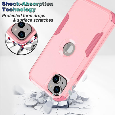 Phone Case for iPhone 13 and iPhone 14, Non-Slip Shockproof 10 Ft Military Dropproof Phone Case with 2 Tempered Glass Screen Protectors, 6.1 Inch ...