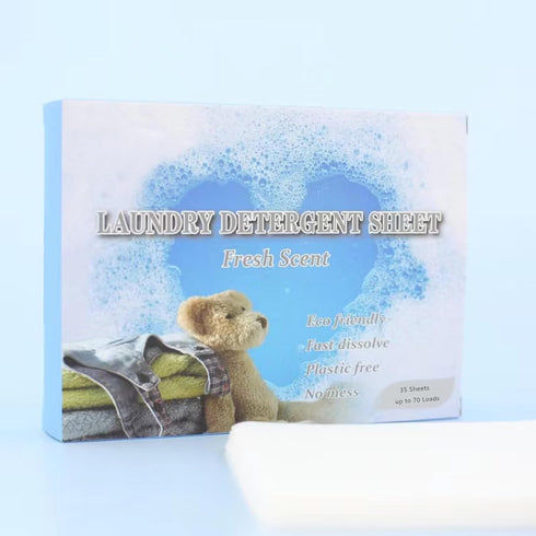 Travel Laundry Detergent - Laundry Sheets Detergent No Plastic Recyclable Packaging,Washing Detergent Soap Strips for Home Dorm Travel Camping (L,...