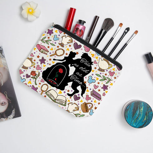 Beauty Princess And Beast Makeup Pouch Bag Belle Princess Cosmetic Kit Bag Fairytale Survival Kit Tale As Old As Time (Tale)...