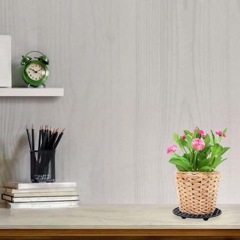 4 Pcs Plant Level Pot Elevator, Heavy Duty Plant Stand, Black Round Plant Flower Pot Holder Plastic Plant Risers for Indoor Outdoor Garden Deck Fl...