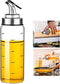 Olive Oil Dispenser Bottle, Liquid Condiment Container, 10 Oz Vinegar Dispensing Cruets With Dripless Capped Spout, Glass Decanter for Kitchen wit...