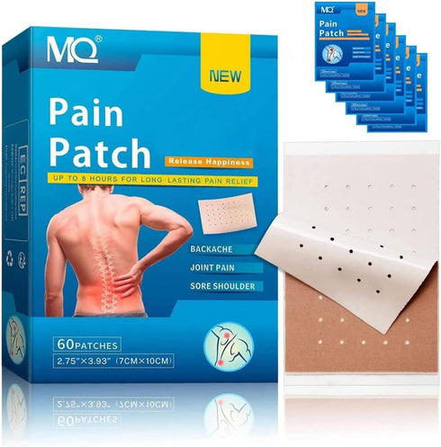 MQ Pain Patches, 60 Count Herbal Heat Patches for Back, Knee Pain Patches Warming Herbal Plaster, Pain Patches for Back Knee Neck Shoulder Pain...