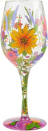 Enesco 6006284 Designs by Lolita Garden' Hand-Painted Artisan Wine Glass, 15 Ounce, Multicolor...