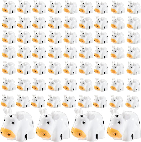 60pcs Mini Resin Cows Tiny Cows Figures for Fairy Garden Dollhouse Decoration Cute Miniature Animals Figurines Ornament for Moss Landscape DIY Cra...
