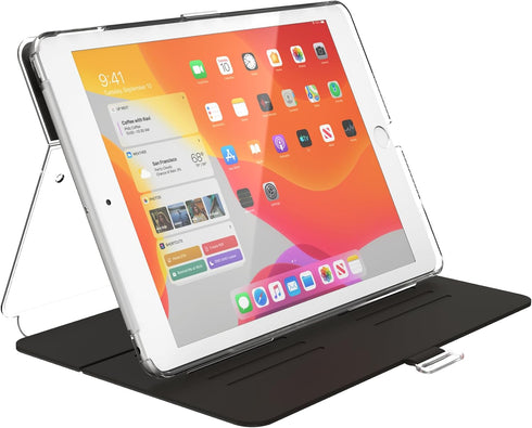 Speck Products BalanceFolio Clear iPad 10.2 Inch Case and Stand, Fits Gen 7 ( 2019)/ 8 (2020)/ 9 (2021), Black/Clear...