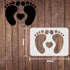 FINGERINSPIRE Footprint Stencil Template 11.6x8.3 inch Plastic Baby Shower Footprint Pattern Drawing Painting Stencils Rectangle Reusable Stencils...