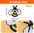 20 PCS Bee Embroidered Patches Bee Shape Patches Bee Buttons for Sewing Applique Patch Cute Fabric Tiny Iron On Embroidered Patches Decoration for...