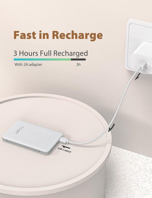 TG90° Power Bank 6000mah Portable Battery Charger, Mini Power Bank with Built-in Cables Portable Phone Charger...