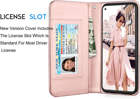 Tekcoo Wallet Case for Moto G Stylus 2020 / Motorola Moto G Pro, PU Leather ID Cash Credit Card Slots Holder Carrying Pouch Folio Flip Cover [Deta...