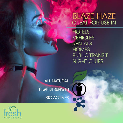 Fresh Products Blaze Haze Eliminator - Safe and Effective commercial grade formula for smoke and marijuana odor elimination with crisp yet discret...
