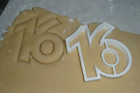 NUMBER 16 SWEET SIXTEEN BIRTHDAY ANNIVERSARY EVENT COOKIE CUTTER MADE IN USA PR108-16...