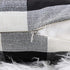 4TH Emotion Set of 2 Farmhouse Buffalo Check Plaid Throw Pillow Covers Cushion Case Polyester Linen for Fall Home Decor Black and White, 20 x 20 I...
