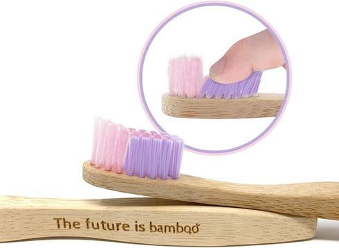 4 Pack Soft Bamboo Unicorn Toothbrush for Kids - Soft Bristle for Sensitive Gum - Aesthetic Wooden Toothbrush with Natural Look for Clean Teeth - ...