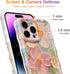 EYZUTAK Case for iPhone 14 Pro Max, Colorful Retro Oil Painting Printed Flower Laser Glossy Pattern Cute Curly Wave Edge Exquisite Stylish Durable...