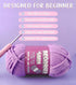 3 Pack Beginners Crochet Yarn, Blue Purple Light Pink Yarn for Crocheting Knitting Beginners, Easy-to-See Stitches, Chunky Thick Bulky Cotton Soft...