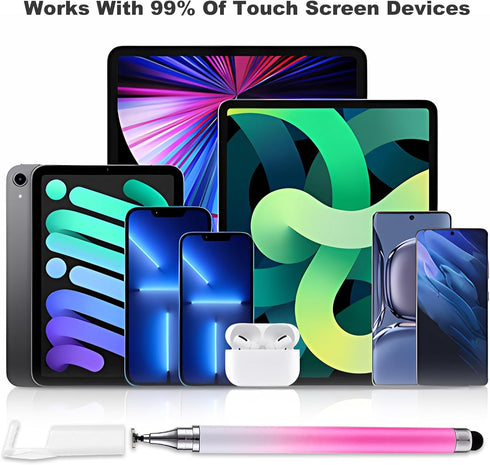 Dual-end Stylus Pens for Touch Screens, High Sensitivity Silicone Gel Stylus Pen 2-in-1 Stylus Pen Compatible for Smartphone and Tablets All Unive...