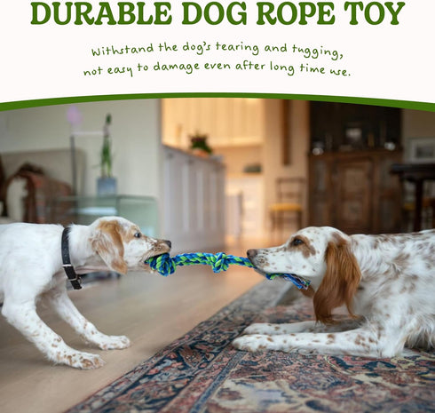 2 Pack Dog Rope Toy for Small Dogs, Puppy Teething Toys, Durable Cotton Puppy Chew Toys for Teething, Small Dog Toys for Aggressive Chewers, Inter...