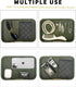 SANZIE Luxury Leather Tray Desktop Storage Catchall Organizer Decorative Tray for Entryway Table to Hold Jewelry Watch Keys Phone Wallet (Metal Gl...