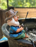 Fairy Garden Fishing Gnome Statues Miniature Dwarf Elf Figurines Outdoor Landscape Ornaments for Yard Lawn Pond Pool Riverside Decoration...