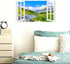 Landscape Wall Sticker Decor 3D Fake Window Wall Sticker Mountain Scenery Wall Sticker Peel and Stick Wall Art Wallpaper Removable Faux Window Wal...