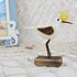 Wooden Sea Birds Decor Wood Seagull Statue Bird Figurines Seabird Statue Standing Seagulls Decorations Coastal Sculpture Nautical Beach Ocean Home...