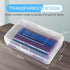 Sooez 6 Pack Clear Pencil Box, Plastic Large Capacity with Snap-tight Lid, Office Supplies Storage Organizer Stackable Design and Stylish...