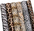 David accessories Metallic Leopard Zebra Pattern Printed Faux Leather Fabric Sheets 6 Pcs 7.7" x 12.9" (20 cm x 33 cm) Include 2 Kinds of Leather ...