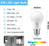 Dusk to Dawn Light Bulbs Outdoor, A19 LED Sensor Light Bulb, 9W(60W Equivalent), Automatic On/Off Photocell, Daylight White 5000K Porch Light, E26...